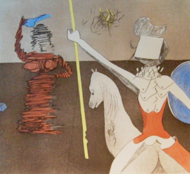 Off to Battle 1980 Limited Edition Print by Salvador Dali Off to Battle 1980 Limited Edition Print by Salvador Dali