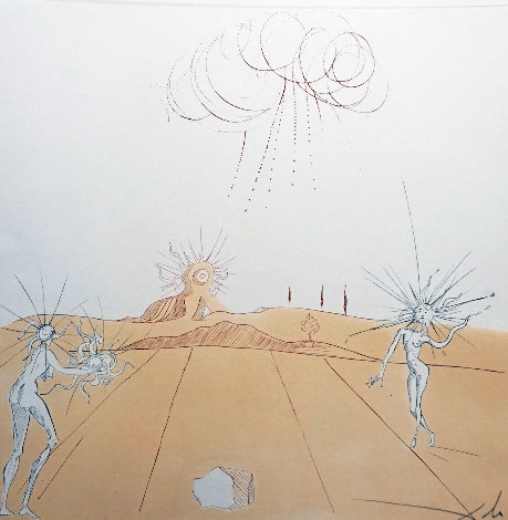 Neuf Paysages Paysage Avec Figures -  Soleil from Sun 1980 HS Limited Edition Print - Salvador Dali