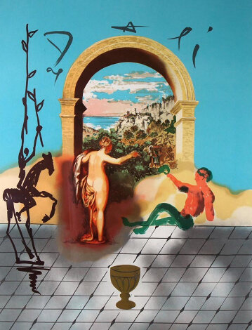 Christopher Columbus Discovers America (Jack of Swords) And Gateway to the New World, Set - HS Limited Edition Print - Salvador Dali
