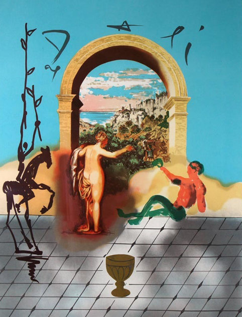 Christopher Columbus Discovers America (Jack of Swords) And Gateway to the New World, Set Limited Edition Print by Salvador Dali