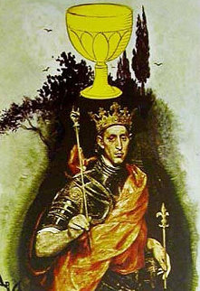 King of Cups From the Suite Tarot Cards 1978 Limited Edition Print - Salvador Dali King of Cups From the Suite Tarot Cards 1978 Limited Edition Print - Salvador Dali