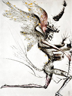 La Venus Aux Fourrures - The Winged Demon 1968 Early  HS Limited Edition Print - Salvador Dali