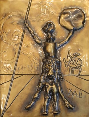 Don Quixote, Bronze Bas Relief Sculpture 1979 26 in Sculpture - Salvador Dali