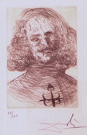 Five Spanish Immortals - Velazquez 1965 (Early) HS Limited Edition Print - Salvador Dali