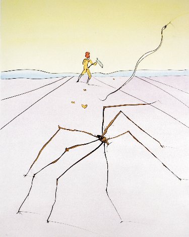Japanese Fairy Tale the Weaver Spider HC 1976 HS Limited Edition Print - Salvador Dali