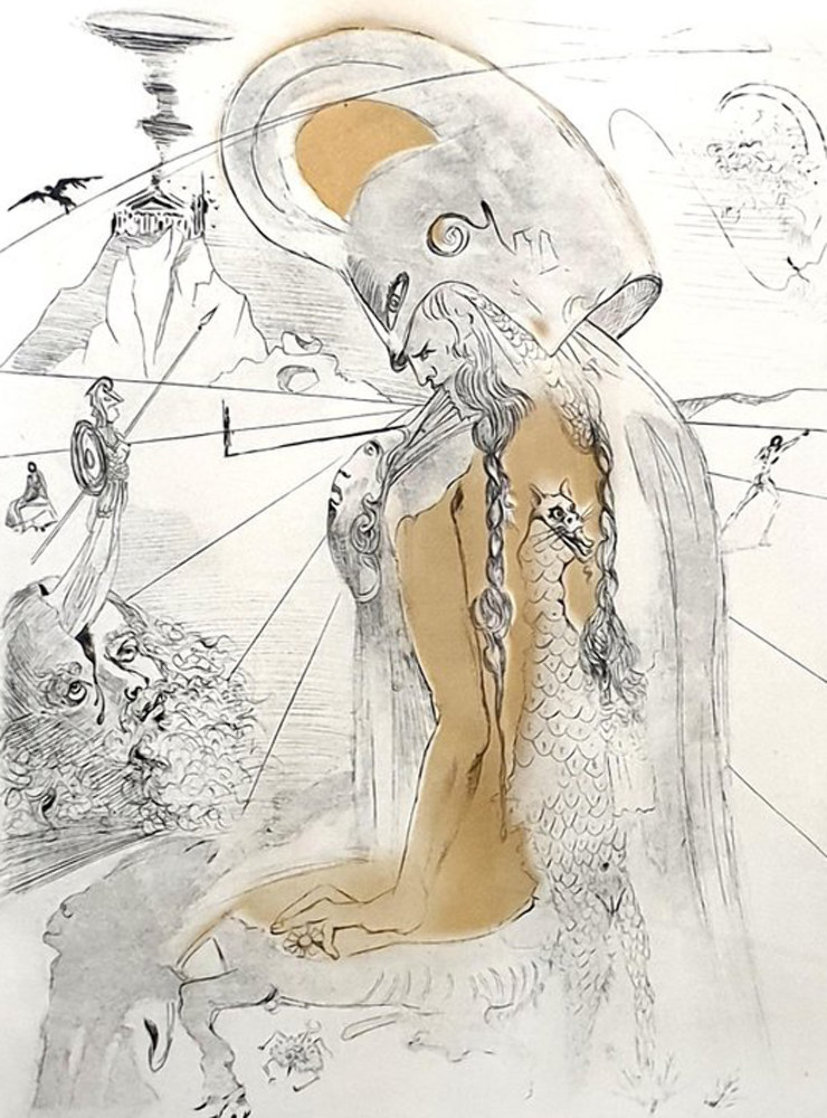 Athena 1963 (Early) Limited Edition Print by Salvador Dali Athena 1963 (Early) Limited Edition Print by Salvador Dali