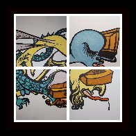 Vitraux in Four Sheets Puzzle of Life 1974 Limited Edition Print by Salvador Dali - 1 Vitraux in Four Sheets Puzzle of Life 1974 Limited Edition Print by Salvador Dali - 1
