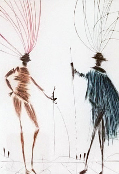 Two Gentlemen of Verona AP 1985 Limited Edition Print by Salvador Dali Two Gentlemen of Verona AP 1985 Limited Edition Print by Salvador Dali
