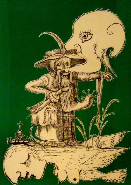 Untitled A: Les Songes Drôlatiques de Pantagruel 1973 Limited Edition Print by Salvador Dali