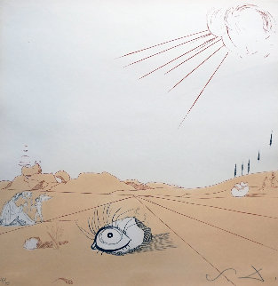 Neuf Paysages Espace Paysage From Cobea 1980 Limited Edition Print - Salvador Dali Neuf Paysages Espace Paysage From Cobea 1980 Limited Edition Print - Salvador Dali