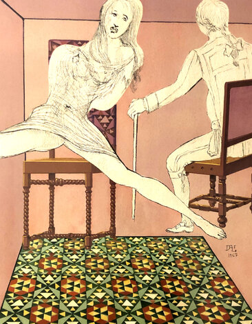Marquis de Sade Marianne and the Chevalier 1969 (Early) HS Limited Edition Print - Salvador Dali