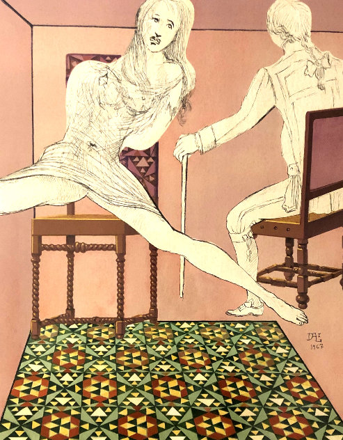 Marquis de Sade Marianne and the Chevalier 1969 (Early) Limited Edition Print by Salvador Dali