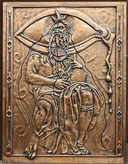 Bas Relief Dali Moses And Monotheism Copper  Sculpture 1979 28 in Sculpture by Salvador Dali