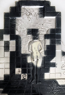 Bas Relief Lincoln Dalivision Silver 1979 28x19 Sculpture by Salvador Dali