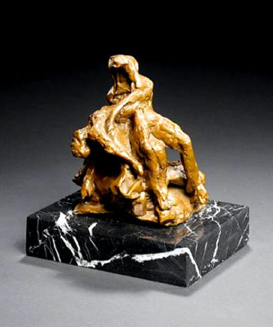 Hombree Muerto Sobre Mujer Bronze Sculpture AP 1992 Sculpture - Salvador Dali