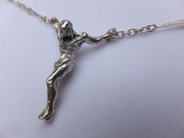 Christ of Saint John of the Cross Silver Silver Necklace 1970 1.5 in Jewelry - Salvador Dali Christ of Saint John of the Cross Silver Silver Necklace 1970 1.5 in Jewelry - Salvador Dali