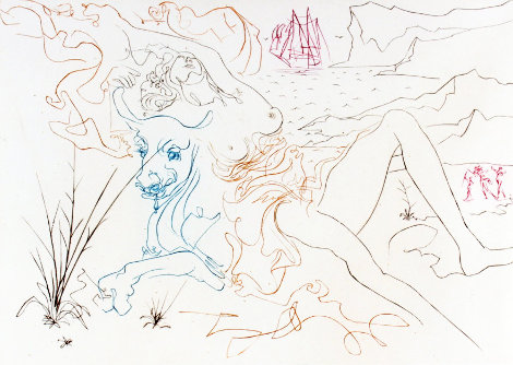 Famous Loves Suite: The Bull 1972 HS Limited Edition Print - Salvador Dali