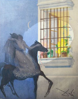 Carmen Suite: Carmen And Don Jose Fleeing on Horseback 1969 (Early) Limited Edition Print - Salvador Dali Carmen Suite: Carmen And Don Jose Fleeing on Horseback 1969 (Early) Limited Edition Print - Salvador Dali