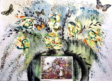 Currier & Ives: Les Fleurs Et Fruite 1971 Limited Edition Print - Salvador Dali