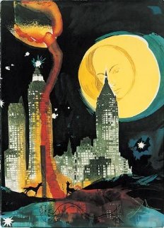 Manhattan Skyline 1976 Limited Edition Print - Salvador Dali Manhattan Skyline 1976 Limited Edition Print - Salvador Dali