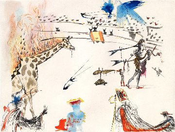 Burning Giraffe Suite: Surrealist Bullfight 1967 (Early) Limited Edition Print - Salvador Dali Burning Giraffe Suite: Surrealist Bullfight 1967 (Early) Limited Edition Print - Salvador Dali