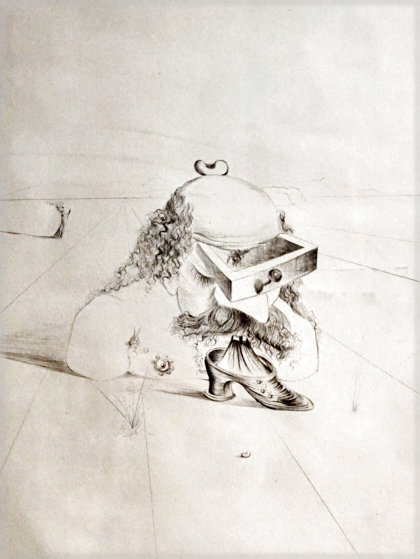 Bureaucrat 1969 Etching 22x15 by Salvador Dali