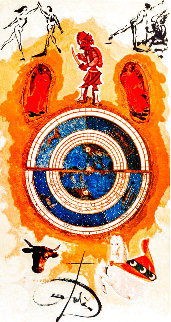 Lyle Stuart Tarot Cards Suite: Wheel of Fortune 1978 Limited Edition Print - Salvador Dali Lyle Stuart Tarot Cards Suite: Wheel of Fortune 1978 Limited Edition Print - Salvador Dali