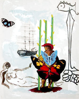Dream of Freedom: Three of Staves 1978 Limited Edition Print - Salvador Dali Dream of Freedom: Three of Staves 1978 Limited Edition Print - Salvador Dali