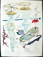 Imaginations And Objects of the Future, 11 Prints Wtih Wooden Case 1975 Limited Edition Print by Salvador Dali - 3 Imaginations And Objects of the Future, 11 Prints Wtih Wooden Case 1975 Limited Edition Print by Salvador Dali - 3