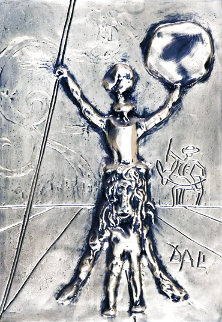 Don Quixote Silver Bas Refief Sculpture 27x34 Sculpture - Salvador Dali Don Quixote Silver Bas Refief Sculpture 27x34 Sculpture - Salvador Dali