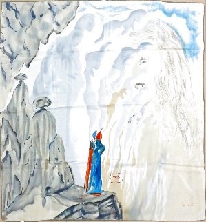 La Belleza De Las Esculturas Purgatorio, Canto XII Silk Scarf 1988 35x35 Other - Salvador Dali La Belleza De Las Esculturas Purgatorio, Canto XII Silk Scarf 1988 35x35 Other - Salvador Dali