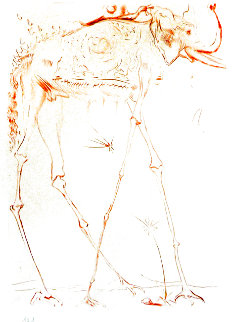 Quinae Gravures: Elephant 1968 (Early) Limited Edition Print - Salvador Dali Quinae Gravures: Elephant 1968 (Early) Limited Edition Print - Salvador Dali