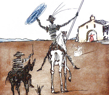 Historia De Don Quichotte De La Mancha Impossible Dream: Set of 3 Prints 1980 #1 Limited Edition Print - Salvador Dali Historia De Don Quichotte De La Mancha Impossible Dream: Set of 3 Prints 1980 #1 Limited Edition Print - Salvador Dali