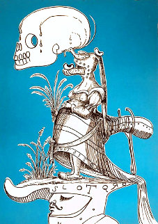 Les Songes Drolatiques de Pantagruel (Blue) 1974 Limited Edition Print - Salvador Dali Les Songes Drolatiques de Pantagruel (Blue) 1974 Limited Edition Print - Salvador Dali