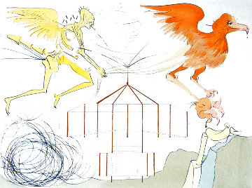 Hommage a Leonardo Da Vinci: Invention of the Airplane 1975 Limited Edition Print - Salvador Dali Hommage a Leonardo Da Vinci: Invention of the Airplane 1975 Limited Edition Print - Salvador Dali