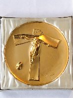 Easter Christ 24kt Gold on Silver Plate 1972 9 in Sculpture by Salvador Dali - 1 Easter Christ 24kt Gold on Silver Plate 1972 9 in Sculpture by Salvador Dali - 1