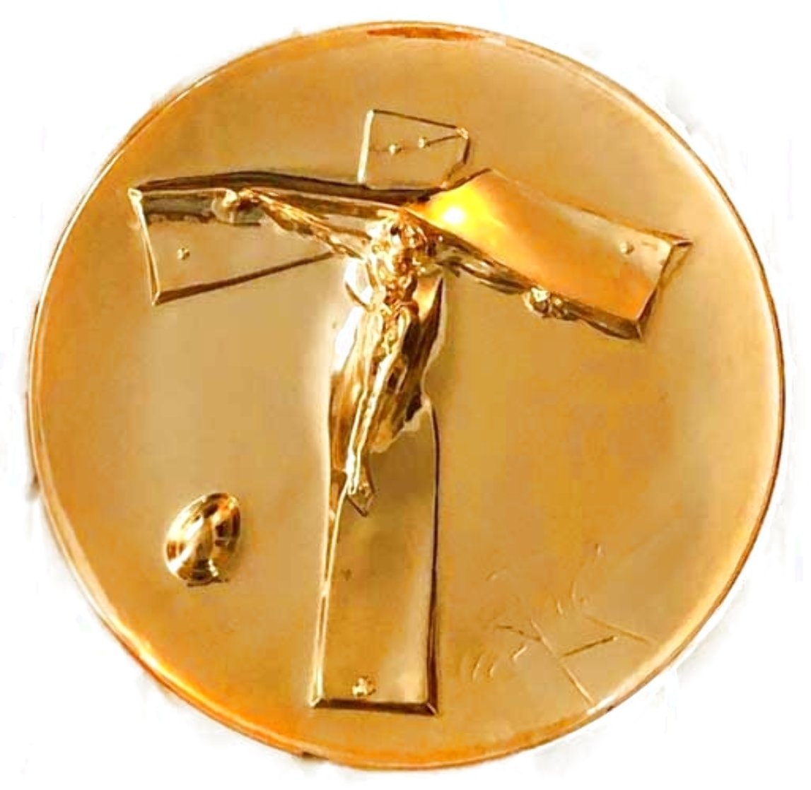 Easter Christ 24kt Gold on Silver Plate 1972 9 in Sculpture by Salvador Dali Easter Christ 24kt Gold on Silver Plate 1972 9 in Sculpture by Salvador Dali