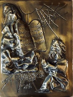 Ten Commandments Bronze Bas Relief 1979 Sculpture - Salvador Dali Ten Commandments Bronze Bas Relief 1979 Sculpture - Salvador Dali