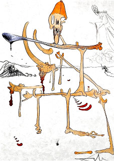 Paysage Avec Squelette 1975 Limited Edition Print - Salvador Dali Paysage Avec Squelette 1975 Limited Edition Print - Salvador Dali