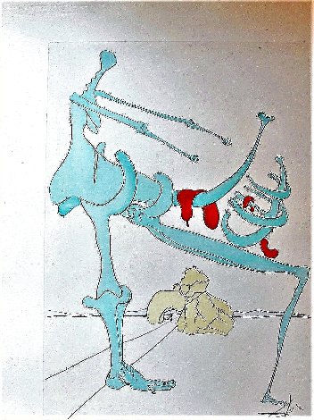 Silhouette En Vert 1975 Limited Edition Print - Salvador Dali