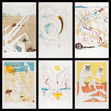 Conquest of Cosmos 1, Suite of 6 Etchings 1974 - HS Limited Edition Print - Salvador Dali