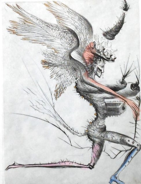 Winged Demon  From  La Venus Aux Fourrures 1968 (Early)  Limited Edition Print by Salvador Dali