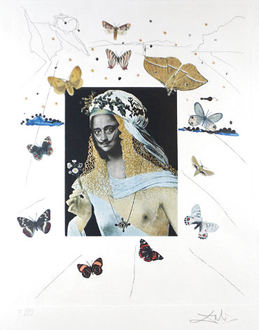 Memories of Surrealism: Surrealist Portrait of Dali Surrounded By Butterflies 1971 HS Limited Edition Print - Salvador Dali