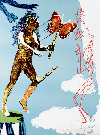 Magic Butterfly and the Dream Release of the Psychic Spirit 1978 HS Limited Edition Print - Salvador Dali