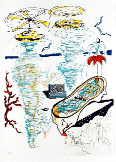 Imaginations And Objects of the Future: Liquid Tornado Bathtub 1975 TP Trial Proof Limited Edition Print - Salvador Dali Imaginations And Objects of the Future: Liquid Tornado Bathtub 1975 TP Trial Proof Limited Edition Print - Salvador Dali