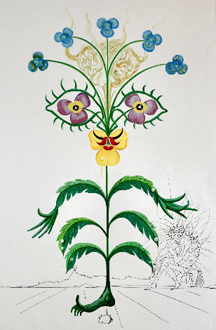 Flora Dalinae Self-Portrait Pansy 1968 HS Early Limited Edition Print - Salvador Dali