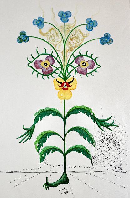 Flora Dalinae Self-Portrait Pansy 1968 HS Early Limited Edition Print by Salvador Dali