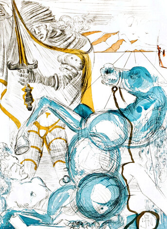 Saint Martin AP 1965 - Early HS Limited Edition Print - Salvador Dali