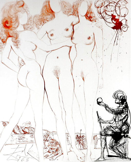 Mythology Judgment of Paris 1963 Early - HS by Salvador Dali