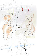 Le Bestiaire De La Fontaine: Le Singe Et Le Leopard 1974 Limited Edition Print by Salvador Dali - 0 Le Bestiaire De La Fontaine: Le Singe Et Le Leopard 1974 Limited Edition Print by Salvador Dali - 0